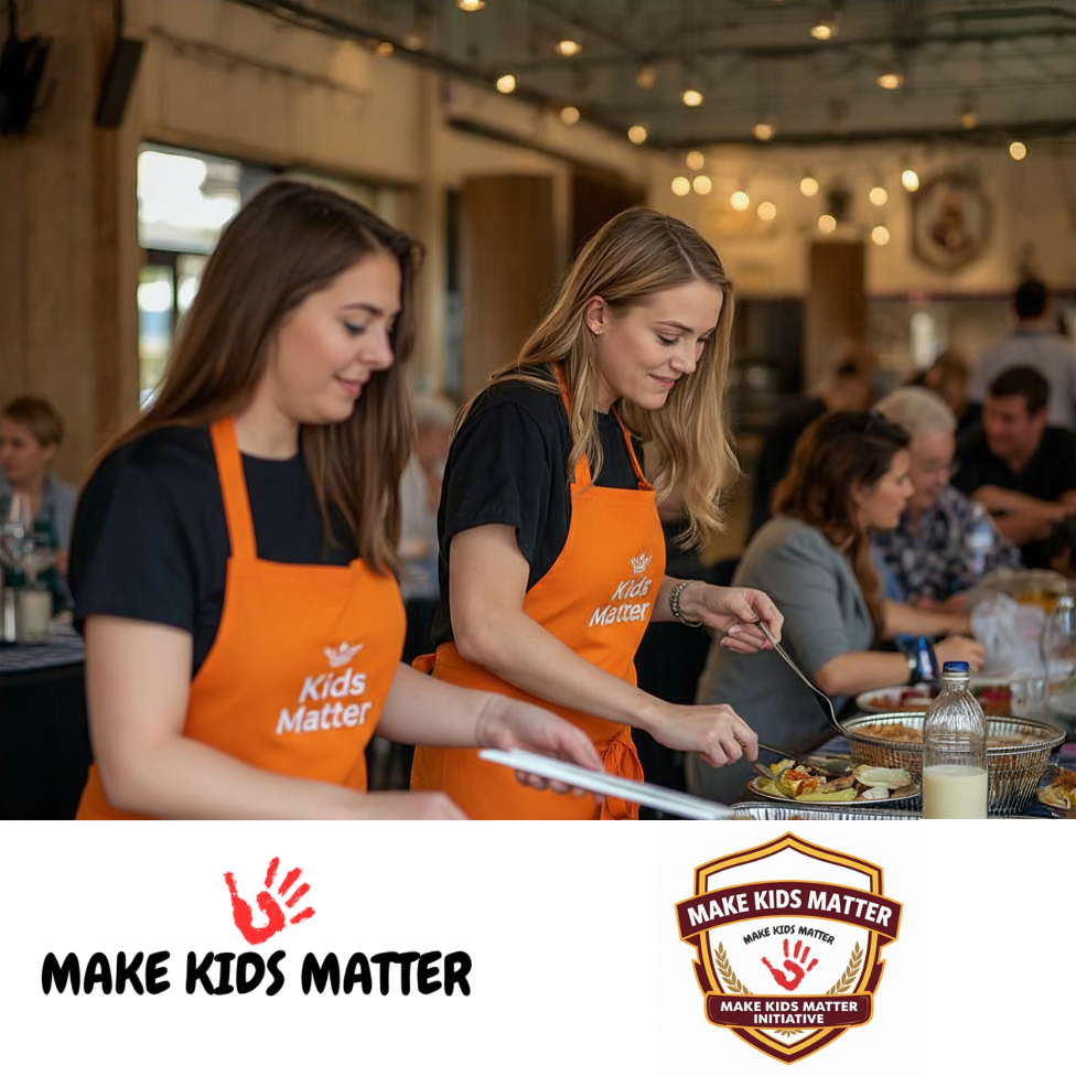 Make Kids Matter volunteers serving meals