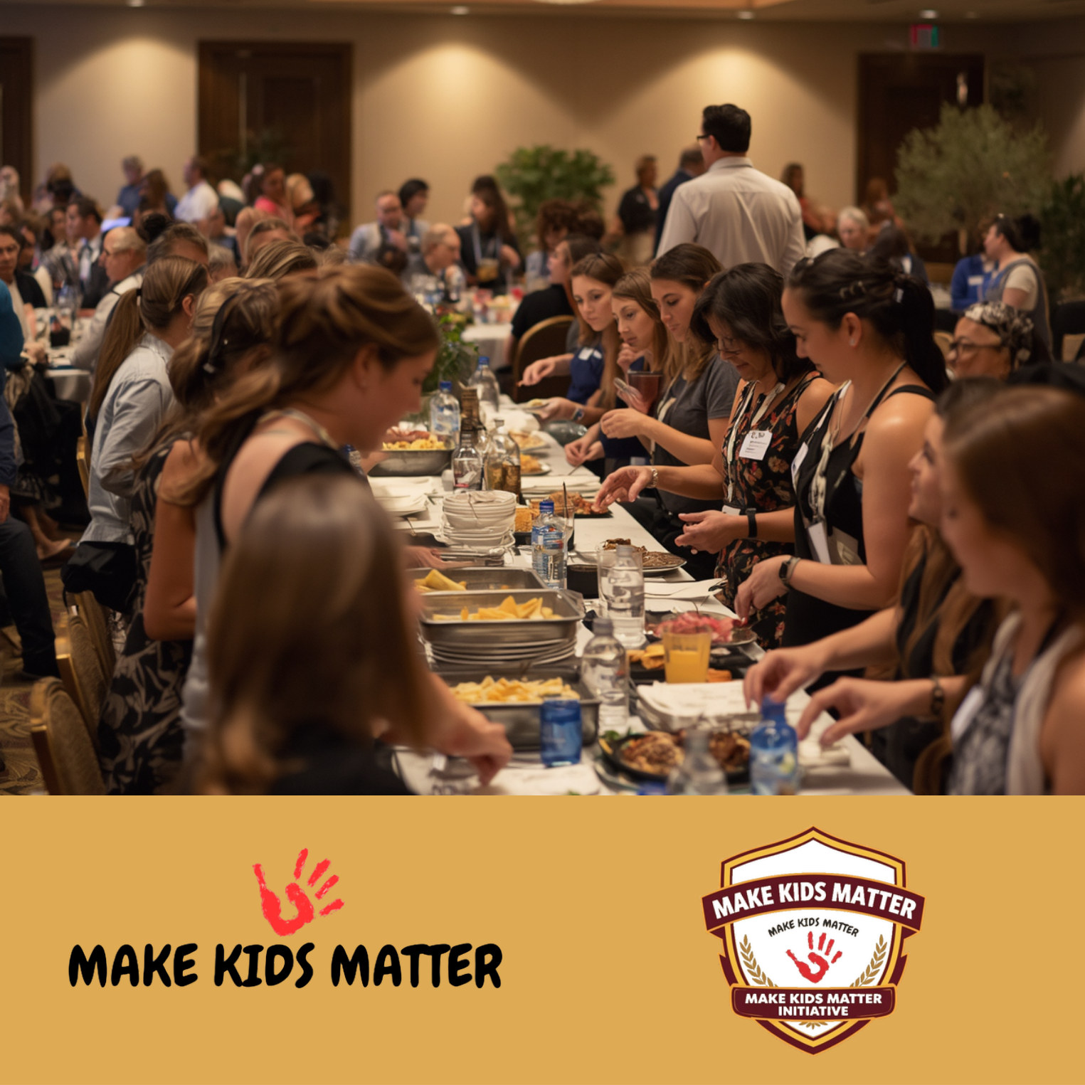 Guests at a Make Kids Matter fundraising dinner